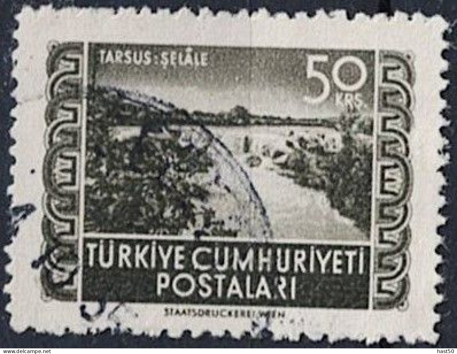 Türkei Turkey Turquie - Wasserfall Bei Tarsus (MiNr: 1328) 1952 - Gest Used Obl - Used Stamps