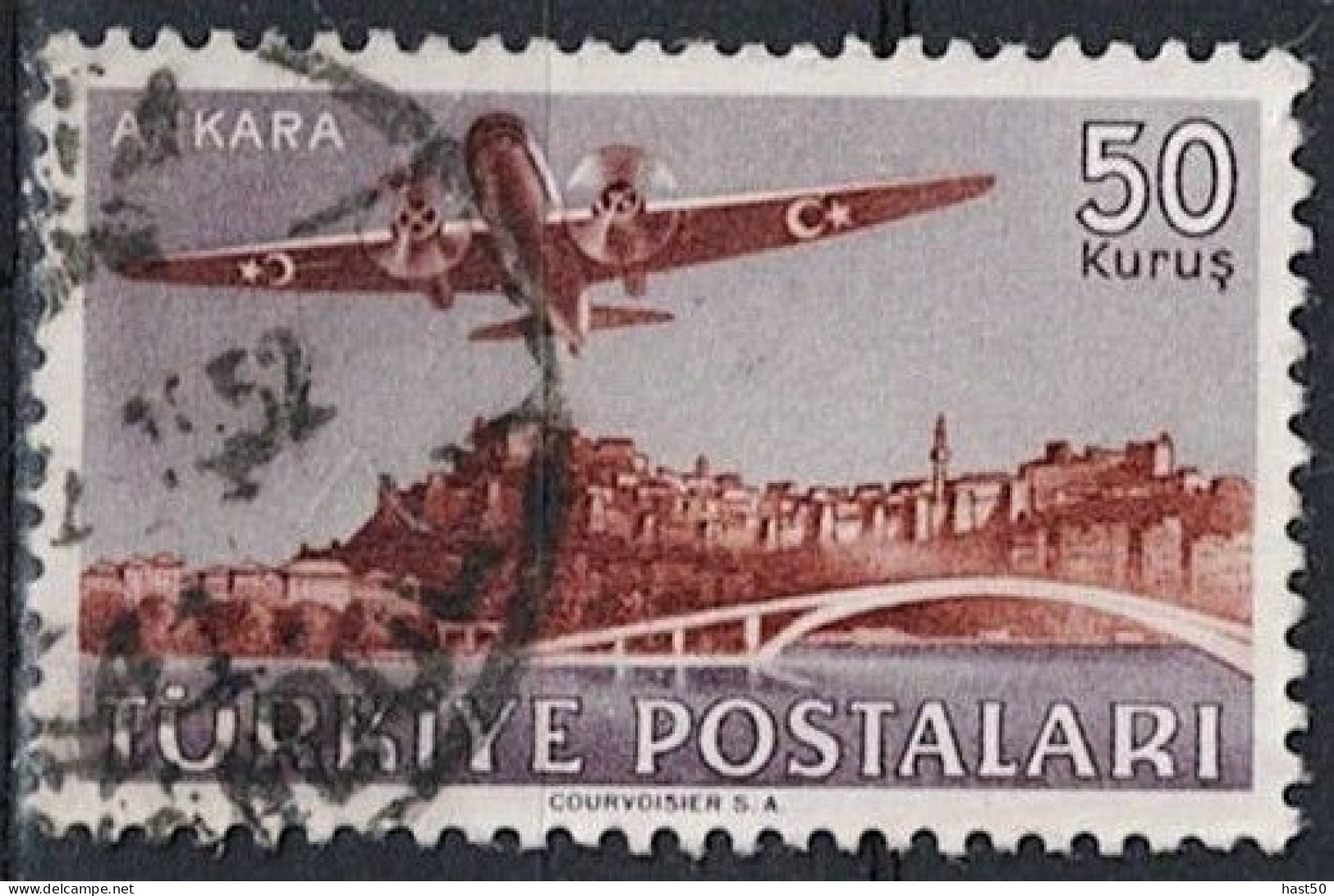 Türkei Turkey Turquie - Flugzeug Vickers Viking 18 (MiNr: 1229) 1949 - Gest Used Obl - Used Stamps