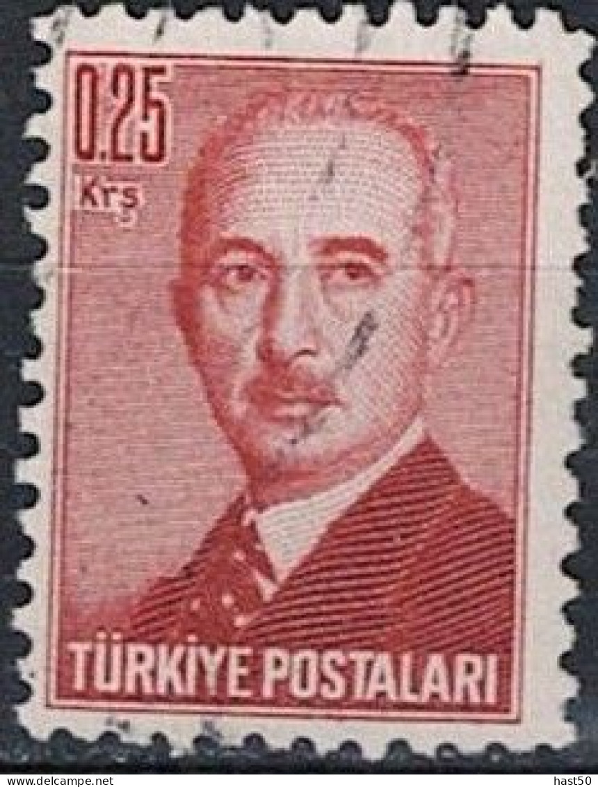 Türkei Turkey Turquie - Smet İnönü, 2. Staatspräsident (MiNr: 1202) 1948 - Gest Used Obl - Usati