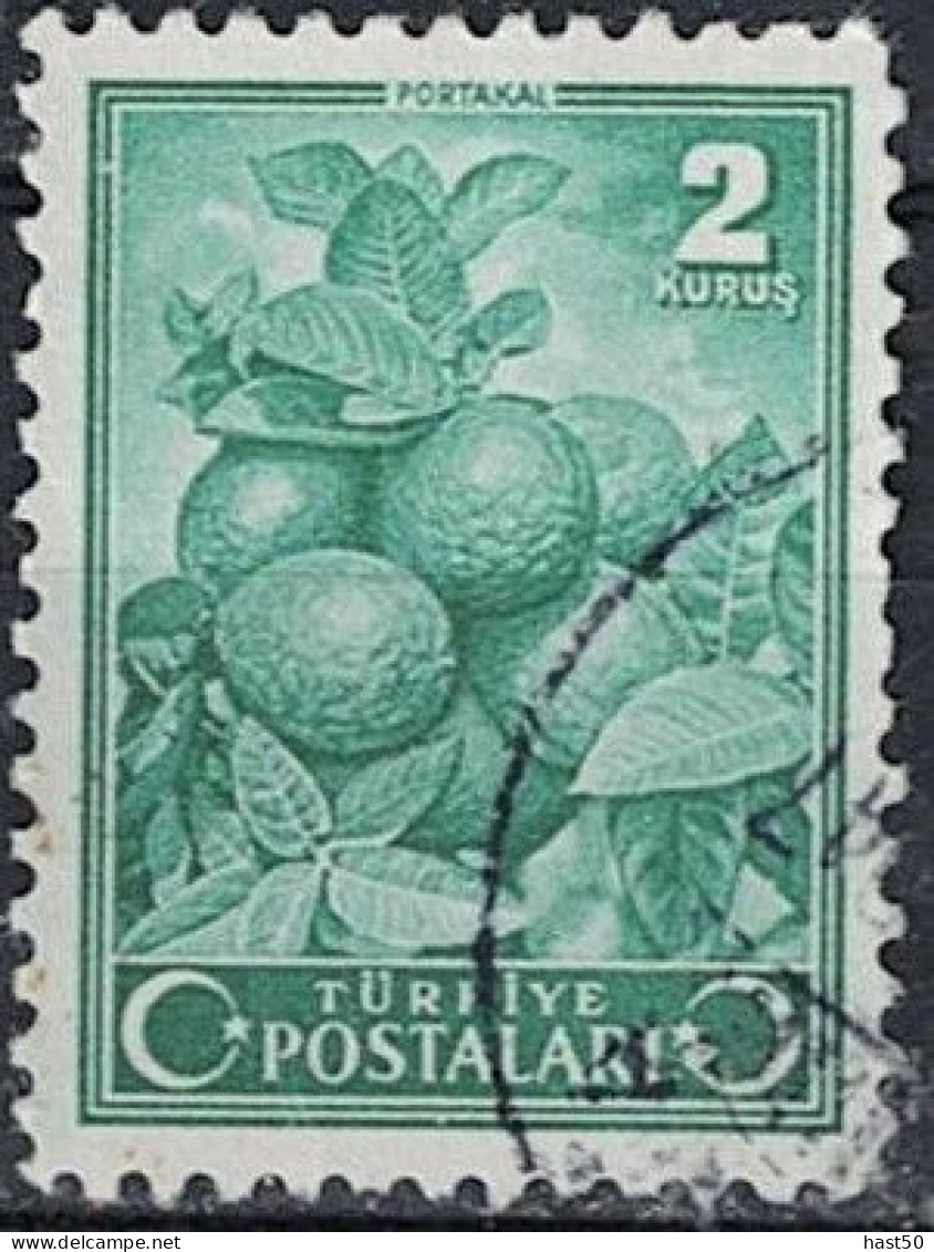 Türkei Turkey Turquie - Apfelsinen (Citrus Sinensis) (MiNr: 1117) 1942 - Gest Used Obl - Oblitérés