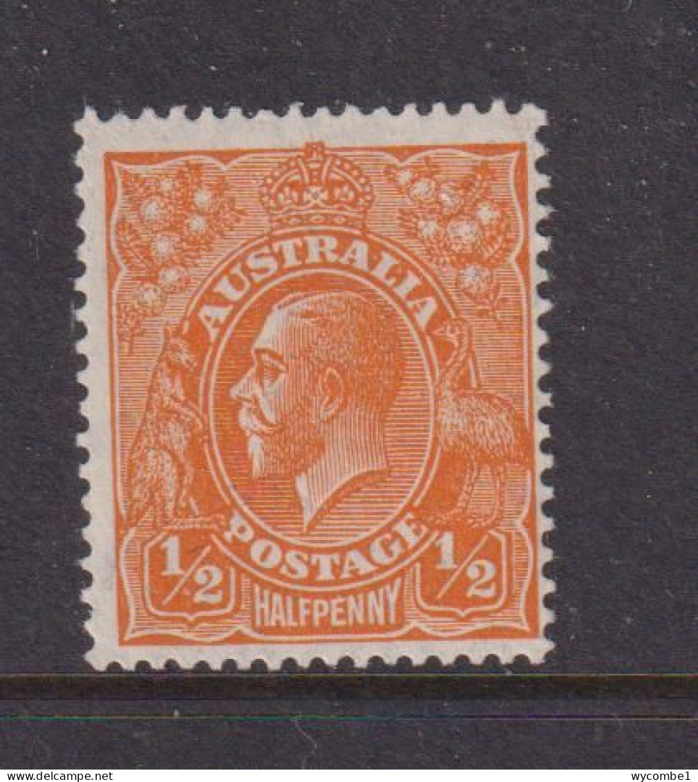 AUSTRALIA - 1926-30 George V 1/2d Watermark Multiple Crown Over A  Hinged Mint - Nuevos