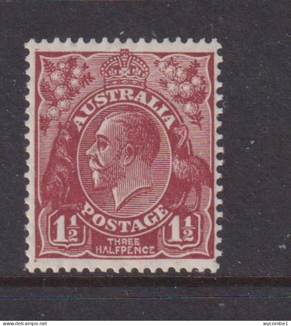 AUSTRALIA - 1926-30 George V 11/2d Watermark Multiple Crown Over A  Hinged Mint - Nuevos