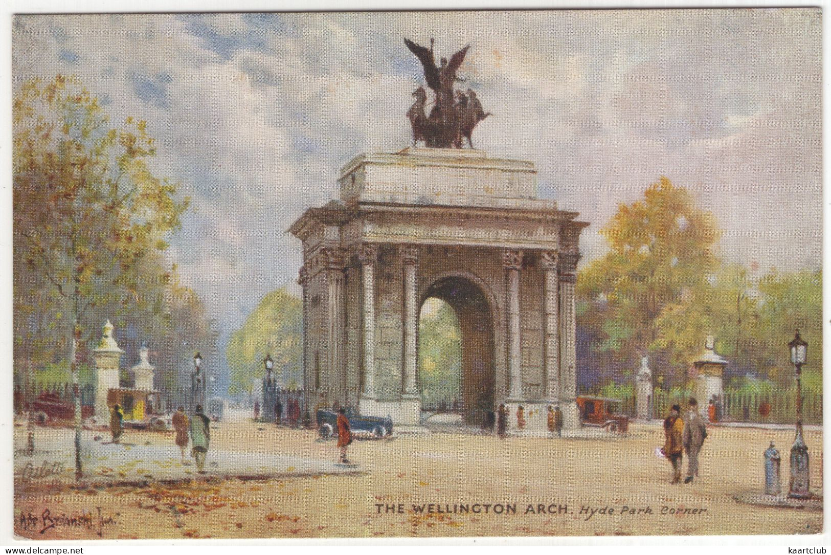 The Wellington Arch. Hyde Park Corner. - (London, England, U.K.) - Tuck's Postcard - Hyde Park