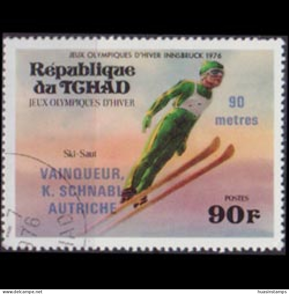CHAD 1976 - Scott# 312 W.Olympic Winner 90f Used - Tchad (1960-...)