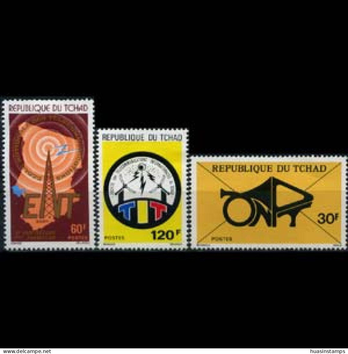 CHAD 1977 - Scott# 335-7 Telecom. Set Of 3 MNH - Tchad (1960-...)