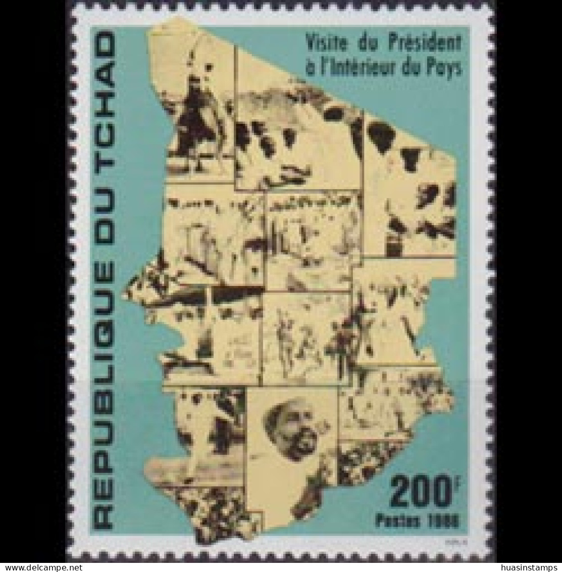 CHAD 1985 - Scott# 573 President Visit 200f MNH - Tchad (1960-...)