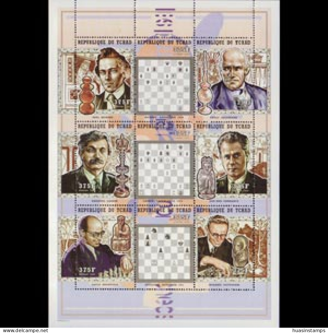 CHAD 1999 - Scott# 798J Sheet-Chess Masters MNH - Tchad (1960-...)