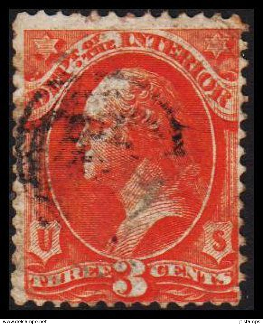 1873-1879. USA. DEPT. OF THE INTERIOR. 3 CENTS. - JF534943 - Servizio