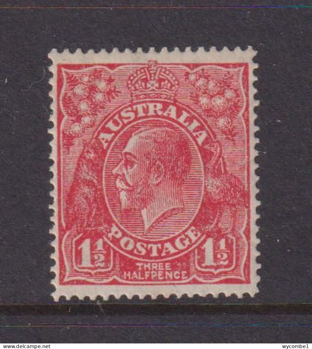 AUSTRALIA - 1926-30 George V 11/2d Watermark Multiple Crown Over A Perf 14  Hinged Mint - Ongebruikt