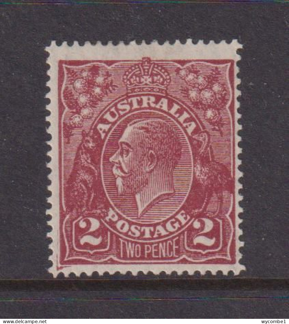 AUSTRALIA - 1926-30 George V 2d Watermark Multiple Crown Over A Perf 14  Hinged Mint - Neufs