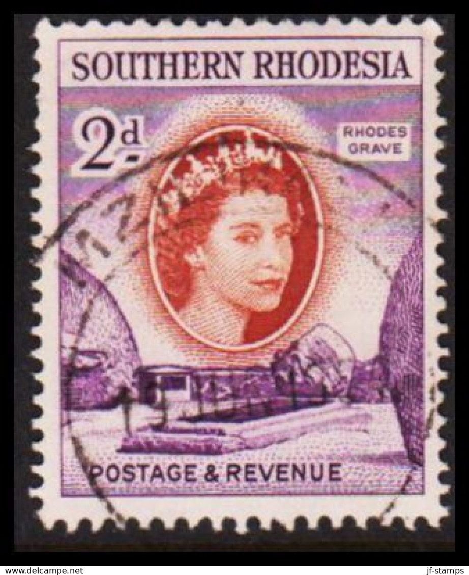 1953. SOUTHERN RHODESIA. Elizabeth RHODES GRAVE 2 D Cancelled MZILIKAZI.  (Michel 82) - JF535055 - Southern Rhodesia (...-1964)