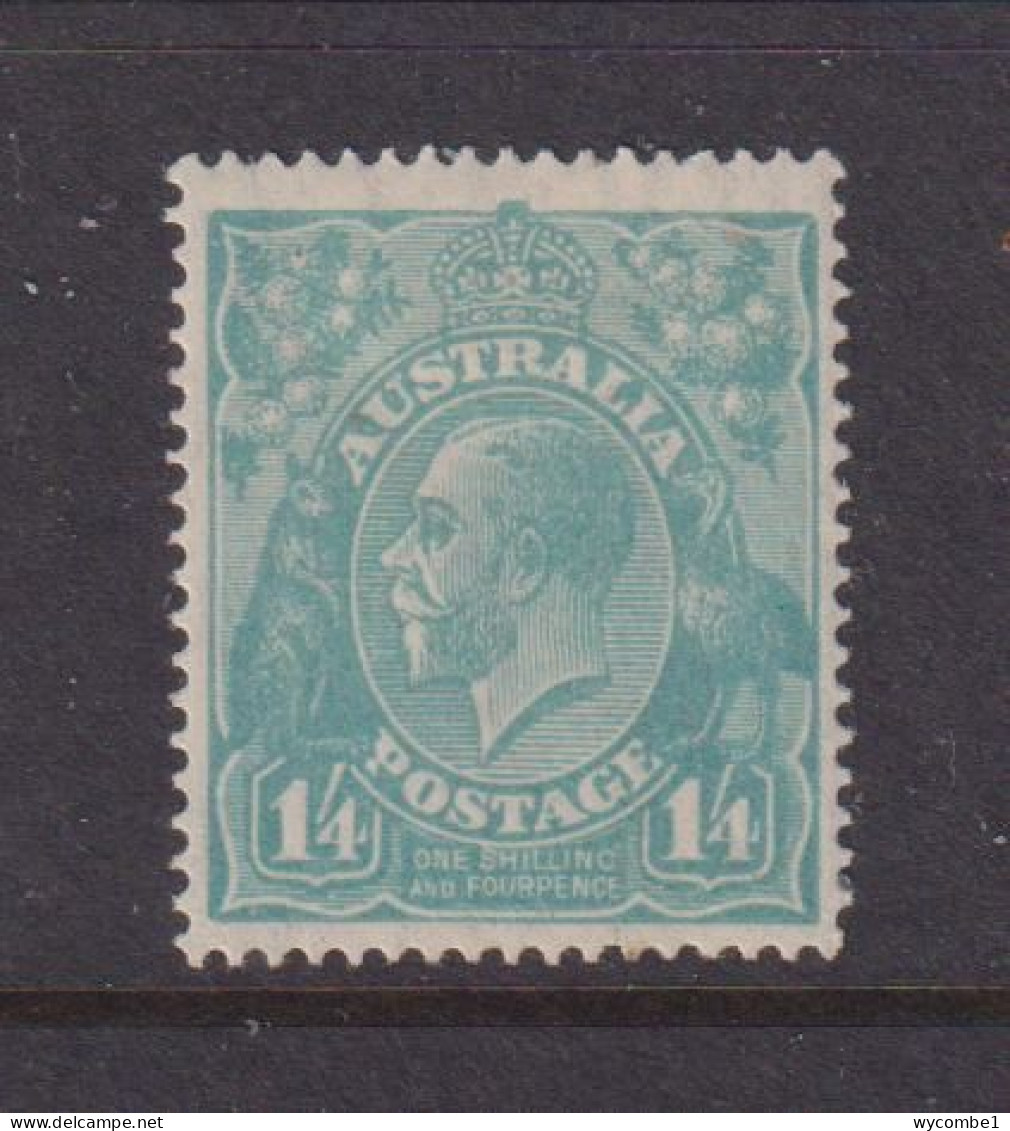 AUSTRALIA - 1926-30 George V 1s4d Watermark Multiple Crown Over A Perf 14  Hinged Mint - Nuovi