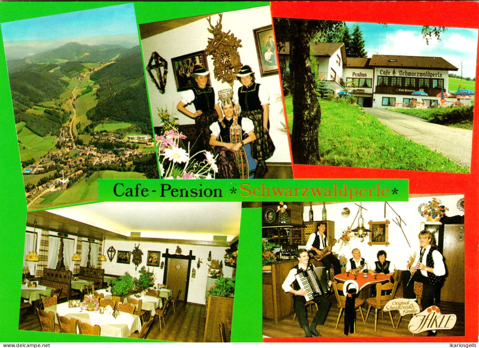 OBERPRECHTAL = Elzach Schwarzwald Krs Freiburg ~1984 Private AK " Cafe Pension Schwarzwaldperle J Jäkle " - Elzach