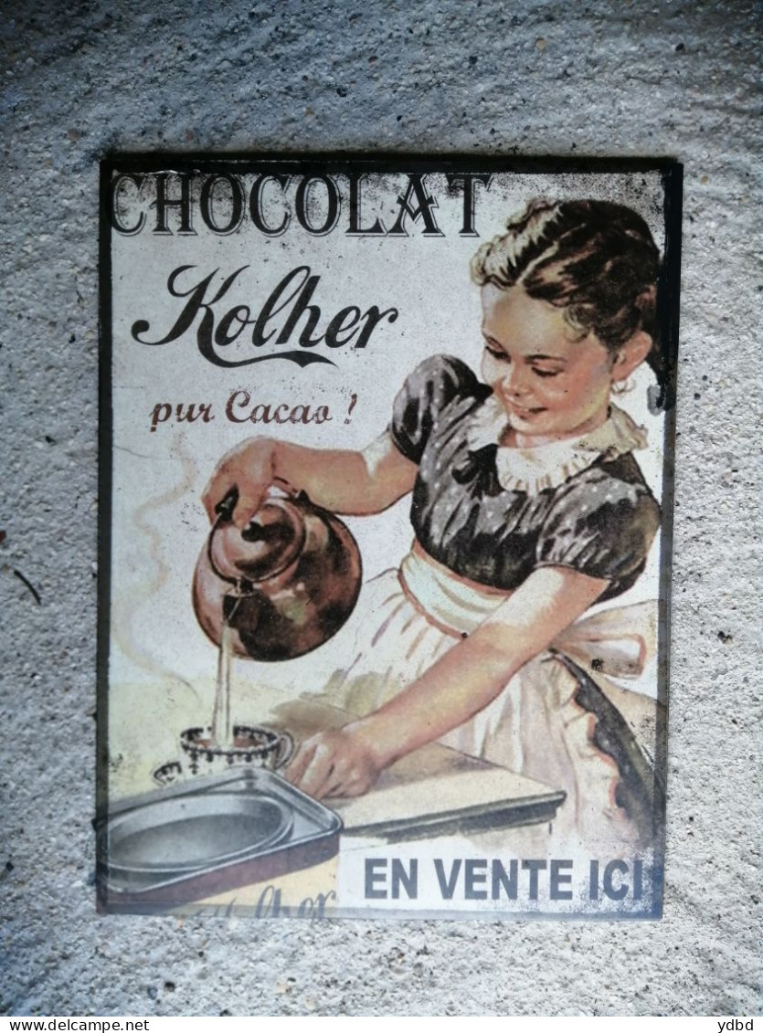 UNE PLAQUE EN METAL CHOCOLAT KOLHER - Cioccolato