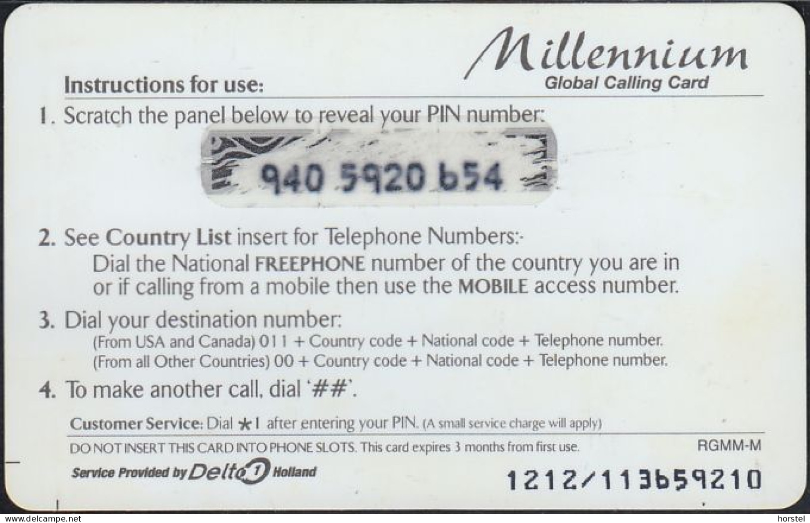 Norway - PPC07II-12 Prepaid Card - Millennium - Pictures - Global Calling Card - RGMM-M - Norvège