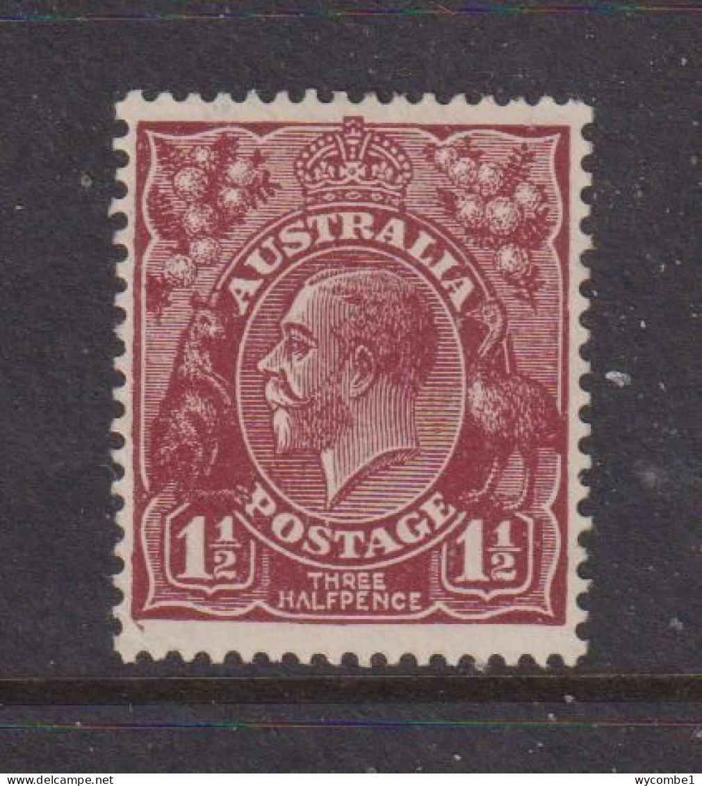 AUSTRALIA - 1931-36 George V 11/2d Watermark Multiple Crown Over A  Hinged Mint - Ungebraucht