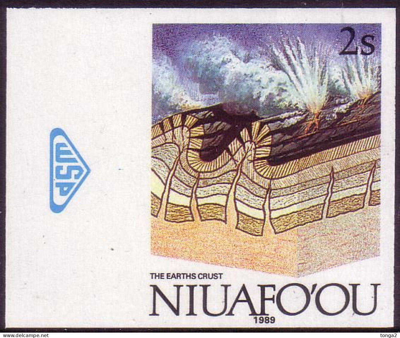 Tonga Niuafo'ou 1989 Mperf Plate Proof - Formation Of Earth Crust - From Evolution Of Earth Set - Volcans