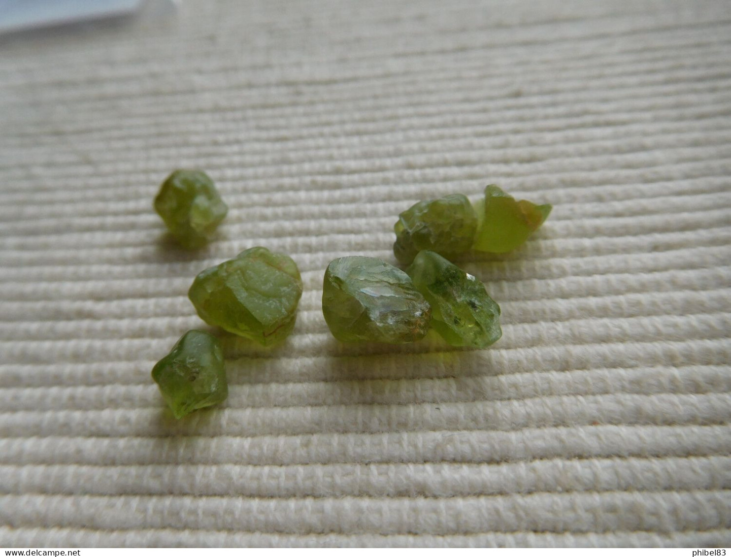 LOT CRISTAUX NATUREL DE PERIDOT 14.40 K VERT OLIVE MADAGASCAR PIERRE FINE C24 - Zonder Classificatie