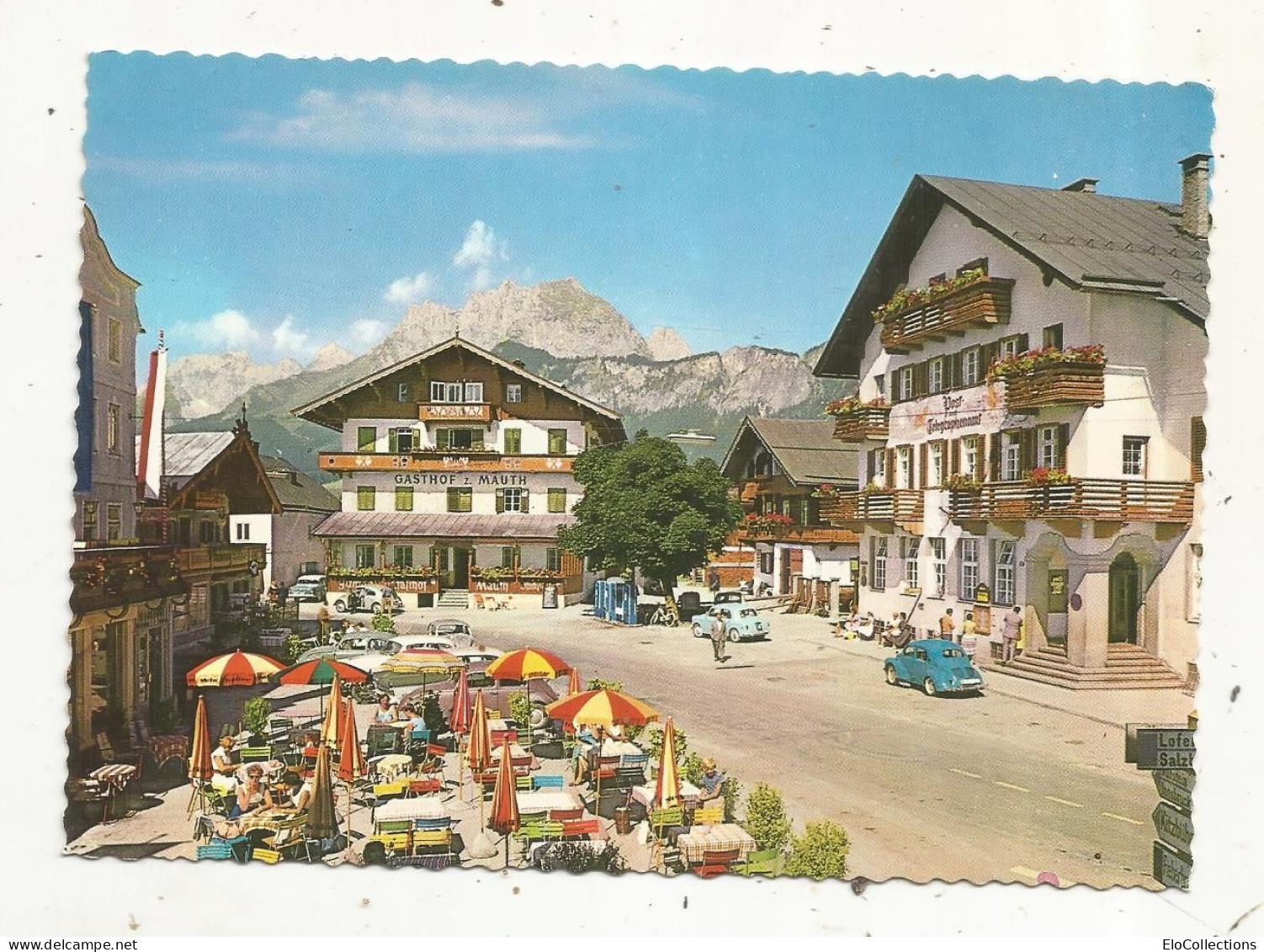 Cp, AUTRICHE, ST JOHANN IN TIROL, Haupfplatz, Vierge, Automobiles, Commerces - St. Johann In Tirol