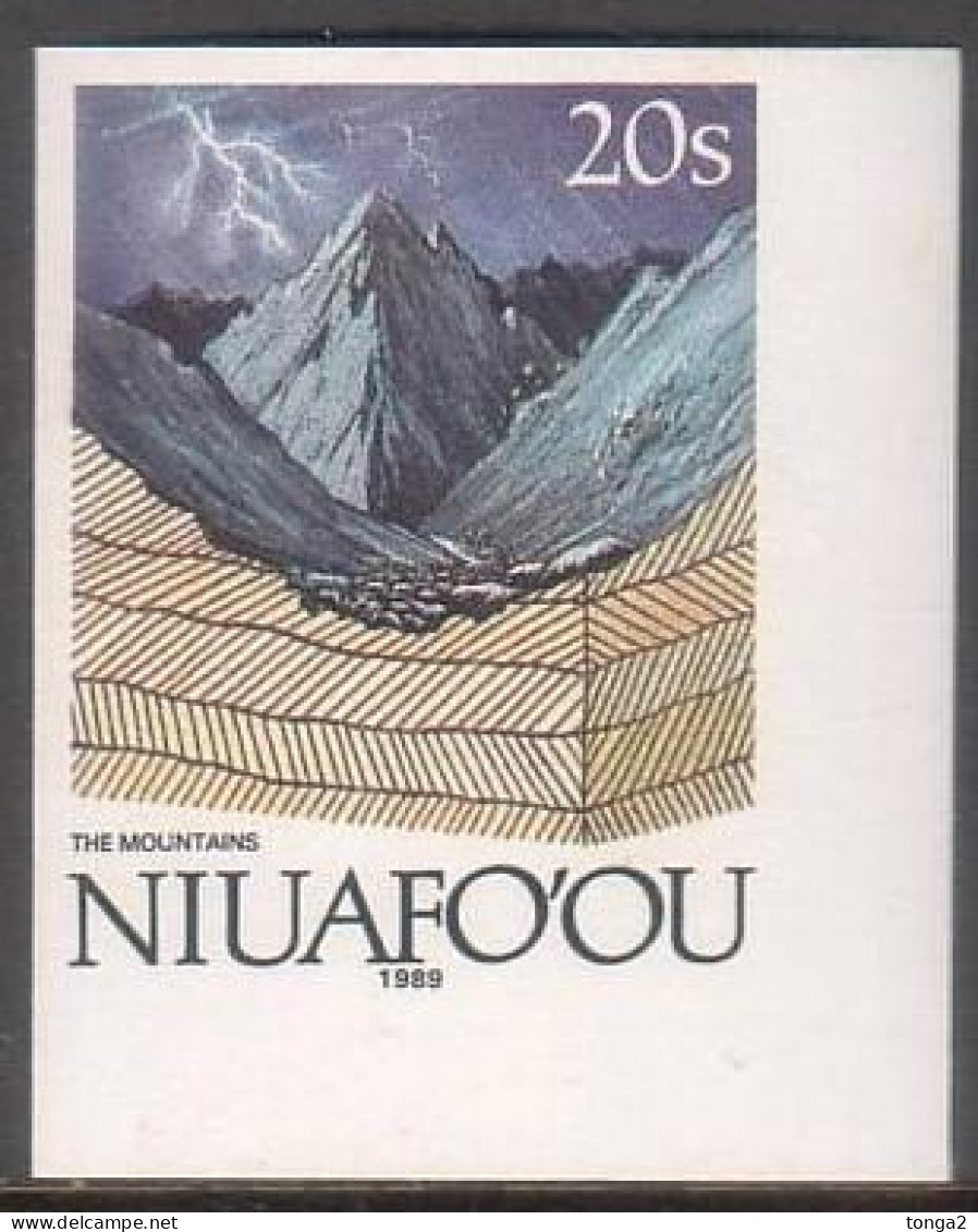 Tonga Niuafo'ou 1989 Imperf Plate Proof - The Mountains - From Evolution Of Earth Set - Montagnes