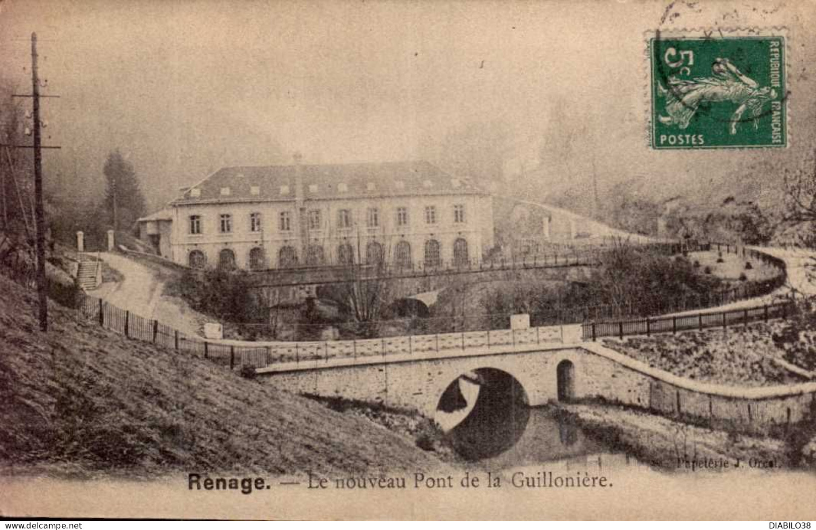 RENAGE   ( ISERE )    LE NOUVEAU PONT DE LA GUILLONIERE - Renage