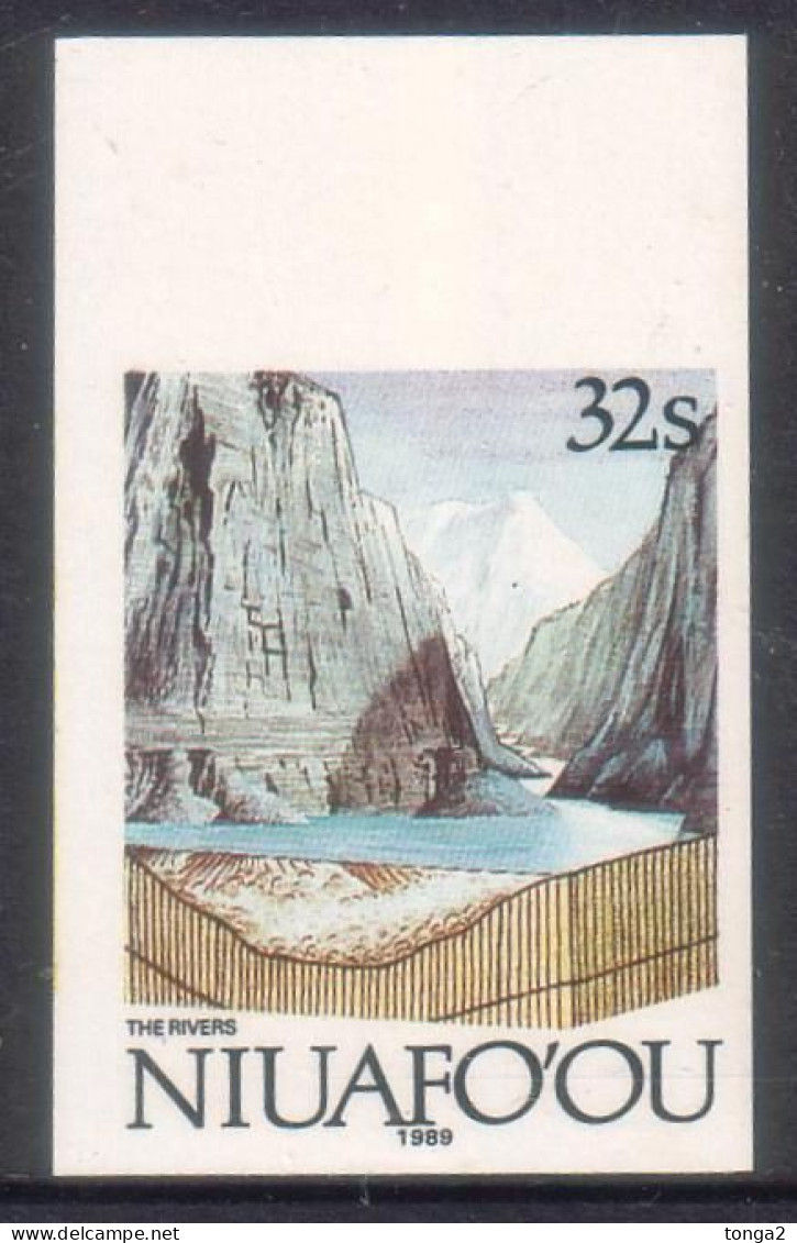 Tonga Niuafo'ou 1989 - Imperf Plate Proof  - Ice Melts, Forms Rivers, Water Systems - From Evolution Earth Set - Autres & Non Classés