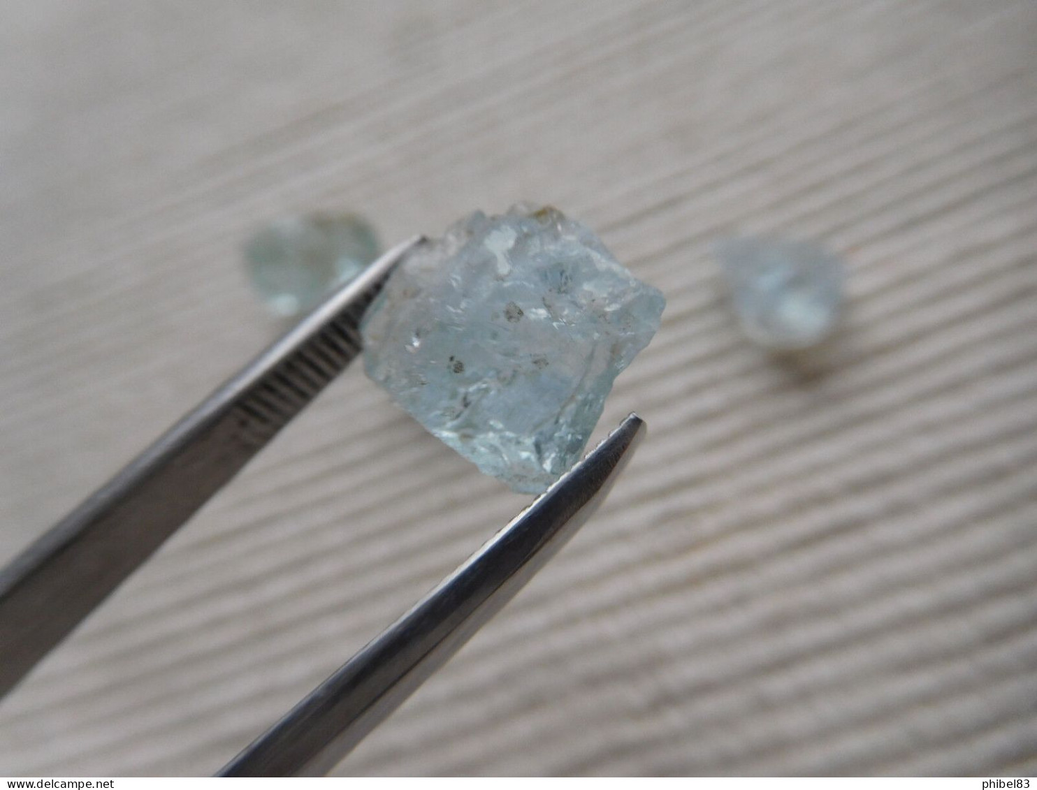 LOT 4 CRISTAUX NATUREL AIGUE MARINE BLEU MADAGASCAR PIERRE FINE 18 CARATS C6 - Ohne Zuordnung