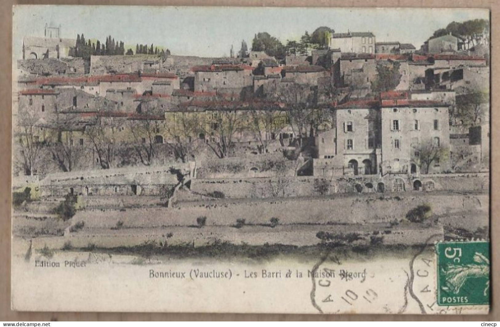 CPA 84 - BONNIEUX - Les Barri Et La Maison Rigord - TB PLAN Façades Maisons Quartier Du Village - Bonnieux