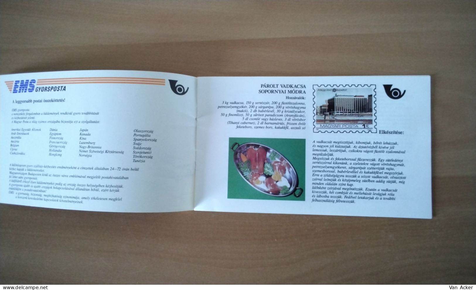 Hungary Booklet Of Postage Stamps With Cookery Receipts MNH. - Cuadernillos