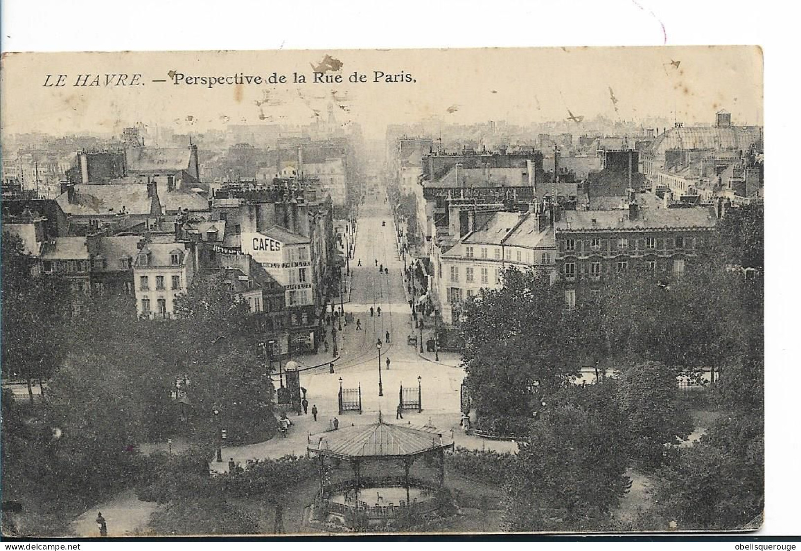 76 LE HAVRE JARDIN PUBLIC  RUE DE PARIS  PERPECTIVE KIOSQUE A MUSIQUE - Stazioni