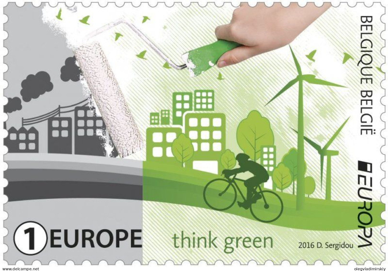Belgium Belgique Belgien 2016 Europa CEPT Think Green Stamp Mint - 2016