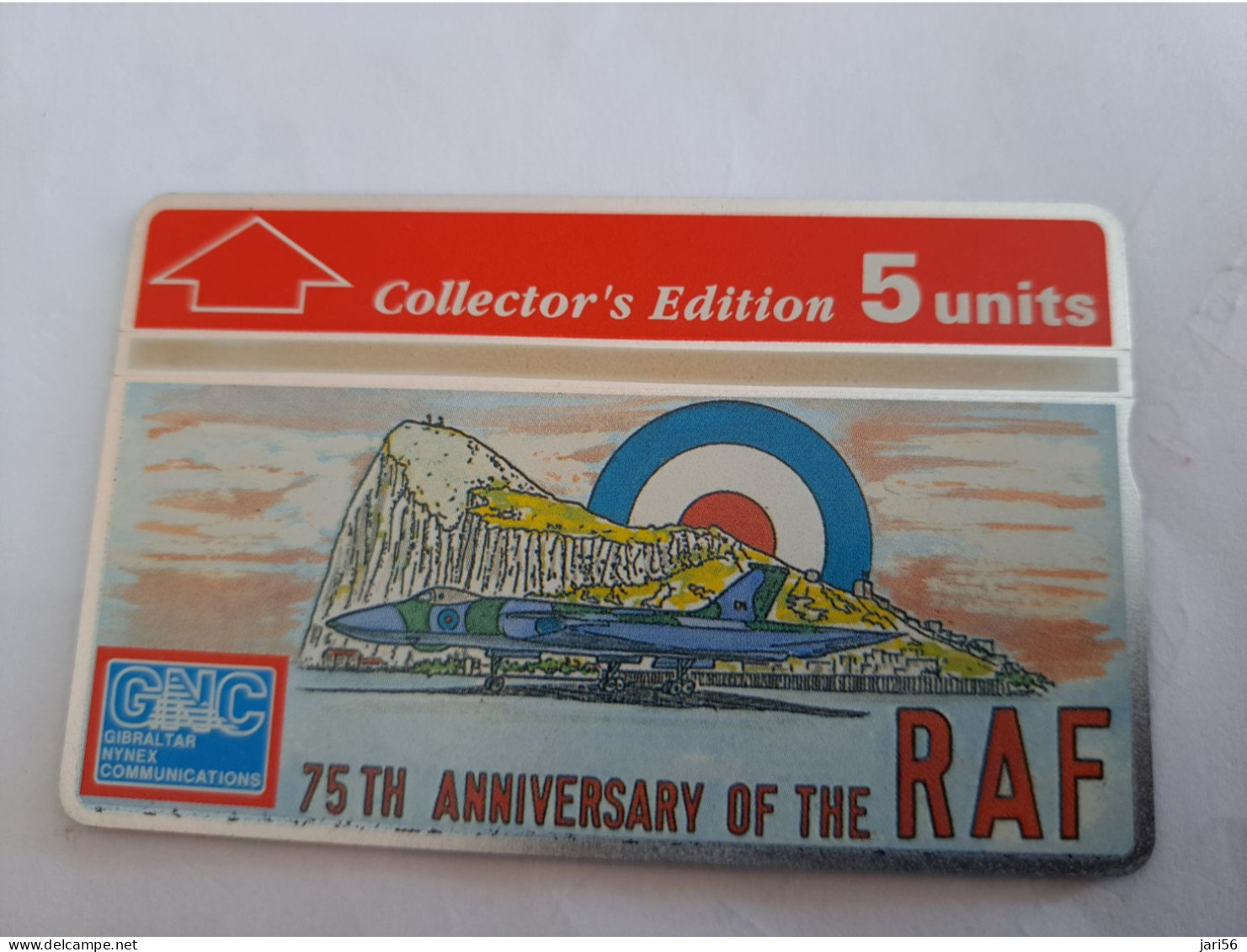 GIBRALTAR  LANDYS & GYR  5 UNITS   75 YEARS RAF / PLANEFIGHTER / MINT    **14222** - Gibilterra