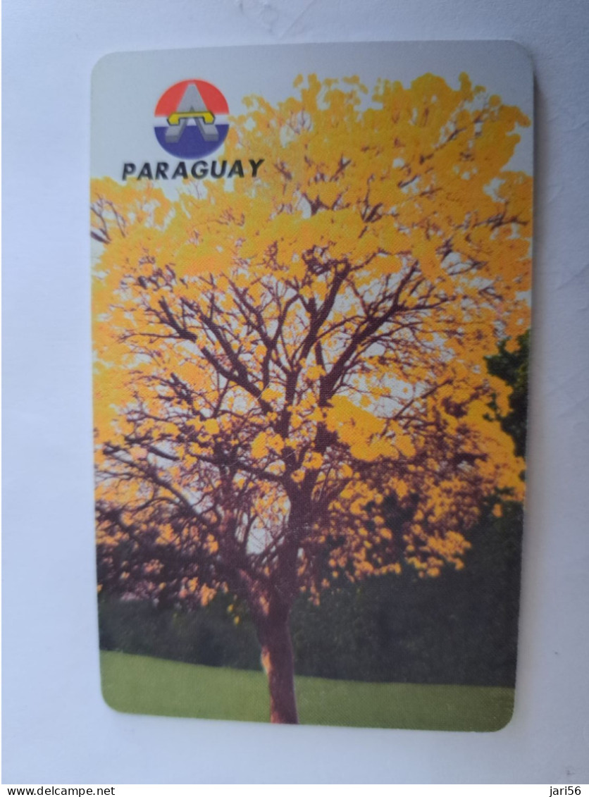 PARAGUAY  CHIPCARD  10 IMPULSOS  BLACK  TREE  Fine Used Card  ** 14224** - Paraguay