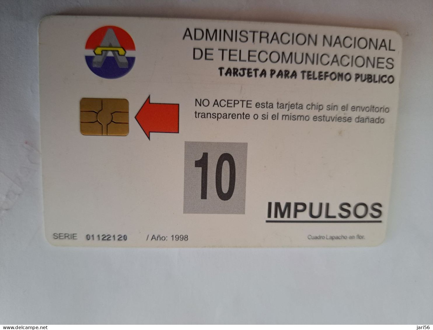 PARAGUAY  CHIPCARD  10 IMPULSOS  BLACK  TREE  Fine Used Card  ** 14224** - Paraguay