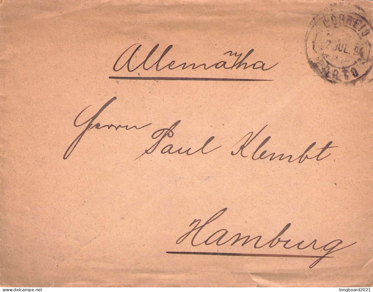 PORTUGAL - Envelope 50 REIS (1894) Mi U4 / *1004 - Enteros Postales