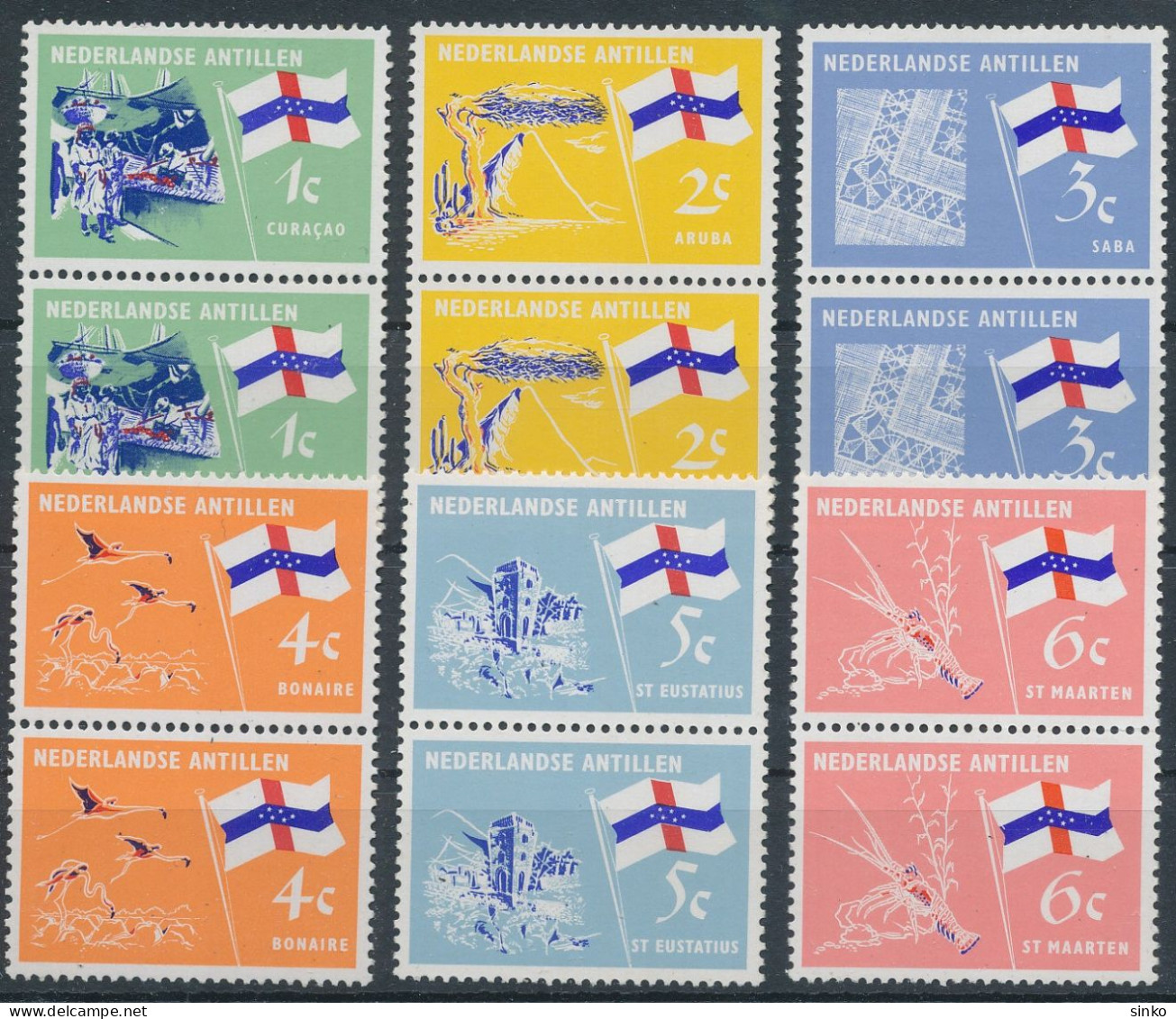 1965. Netherlands Antilles - Flags - Sonstige & Ohne Zuordnung