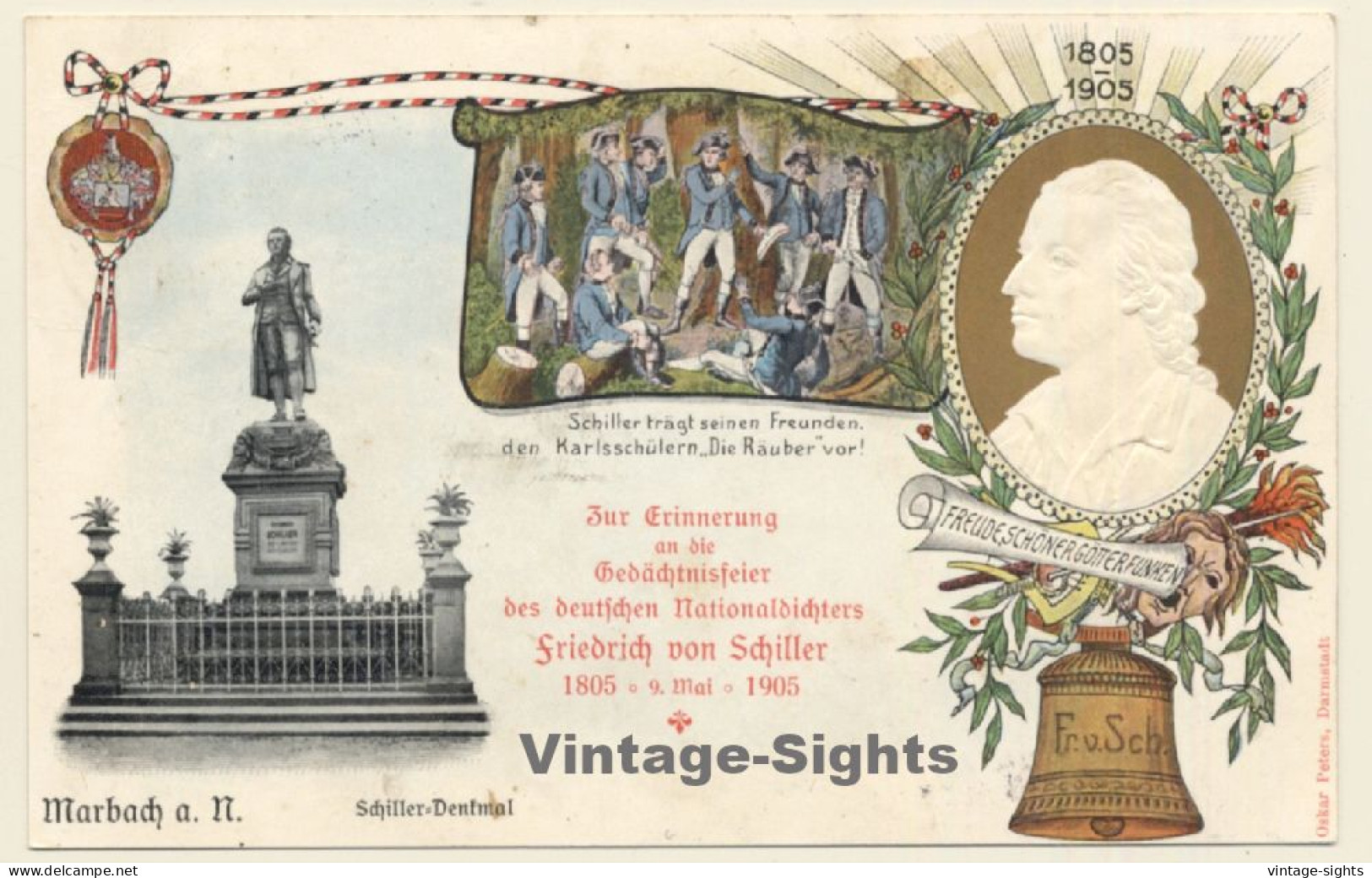 Marbach A.N. / Germany: Schiller Denkmall (Vintage PC ~1905) - Marbach