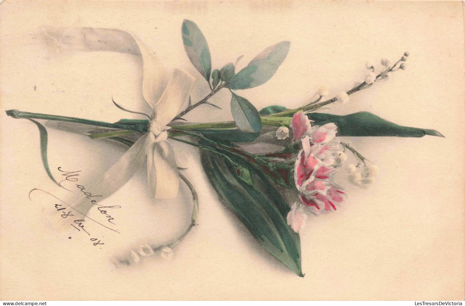 PHOTOGRAPHIE - FLEURS - MADELON - Carte Postale Ancienne - Blumen