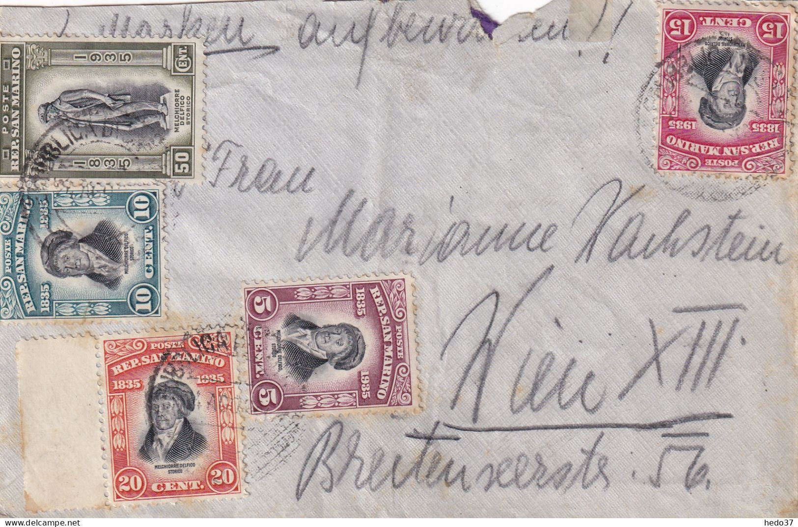 Saint Marin - Lettre - Storia Postale