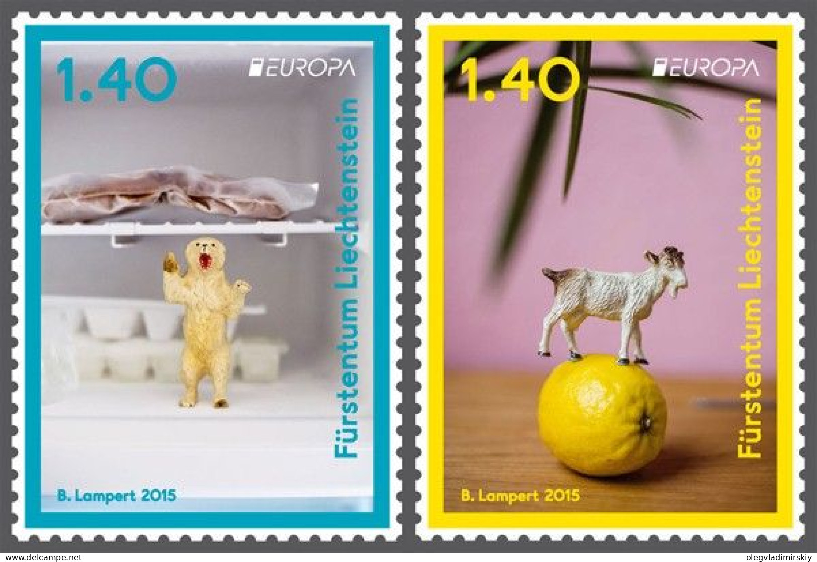 Liechtenstein 2015 Europa CEPT Old Toys Set Of 2 Stamps Mint - Bambole