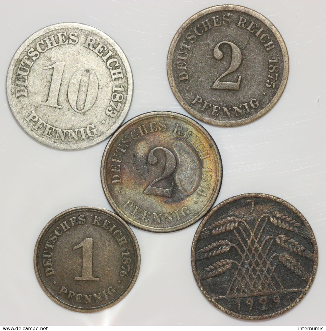 Allemagne / Germany, LOT (5) Monnaies (Coins), 1873-1929 - Lots & Kiloware - Coins