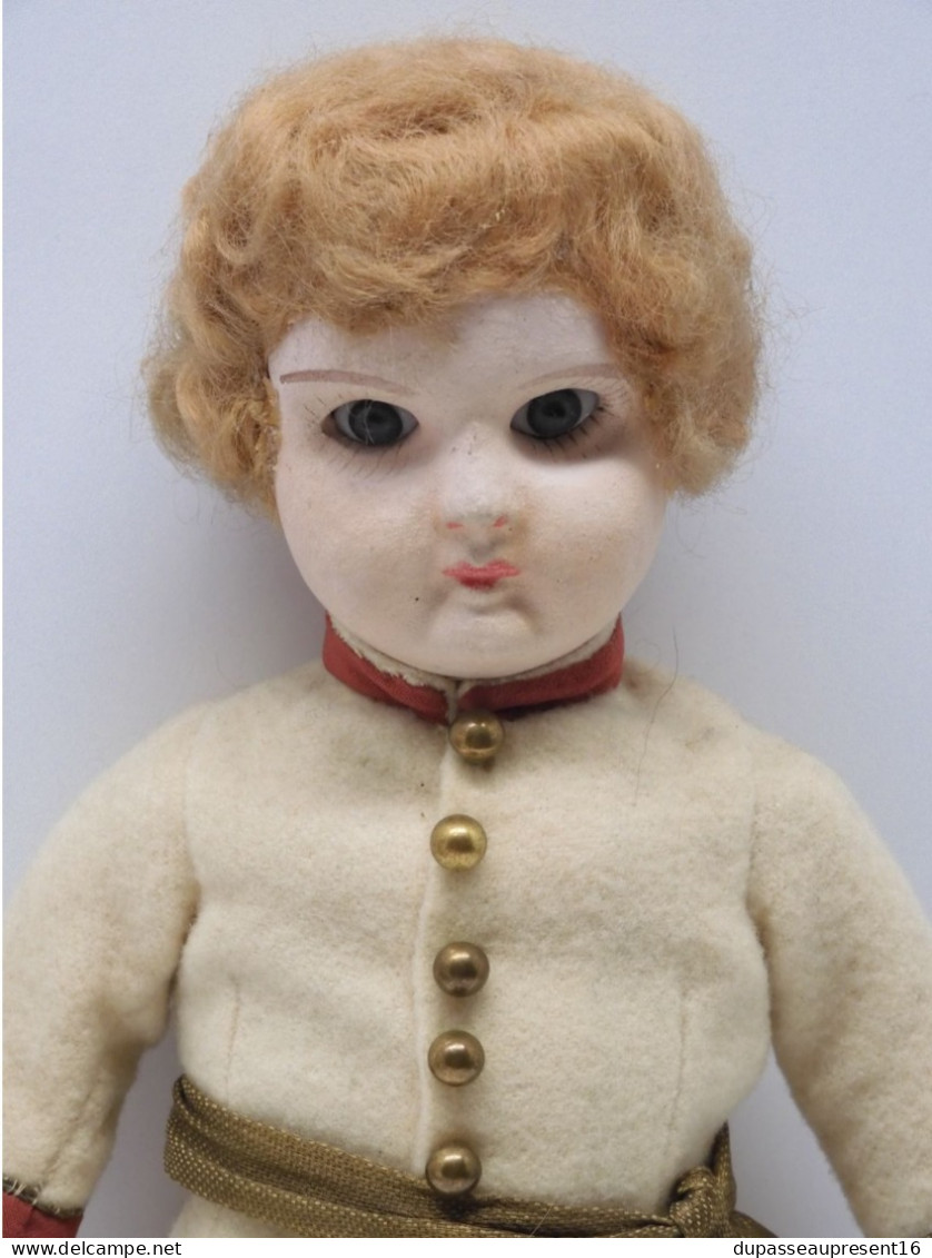 -ANCIENNE PETITE POUPEE COMPOSITION PETIT SOLDAT NAPOLEONIEN YEUX VERRE   E - Other & Unclassified