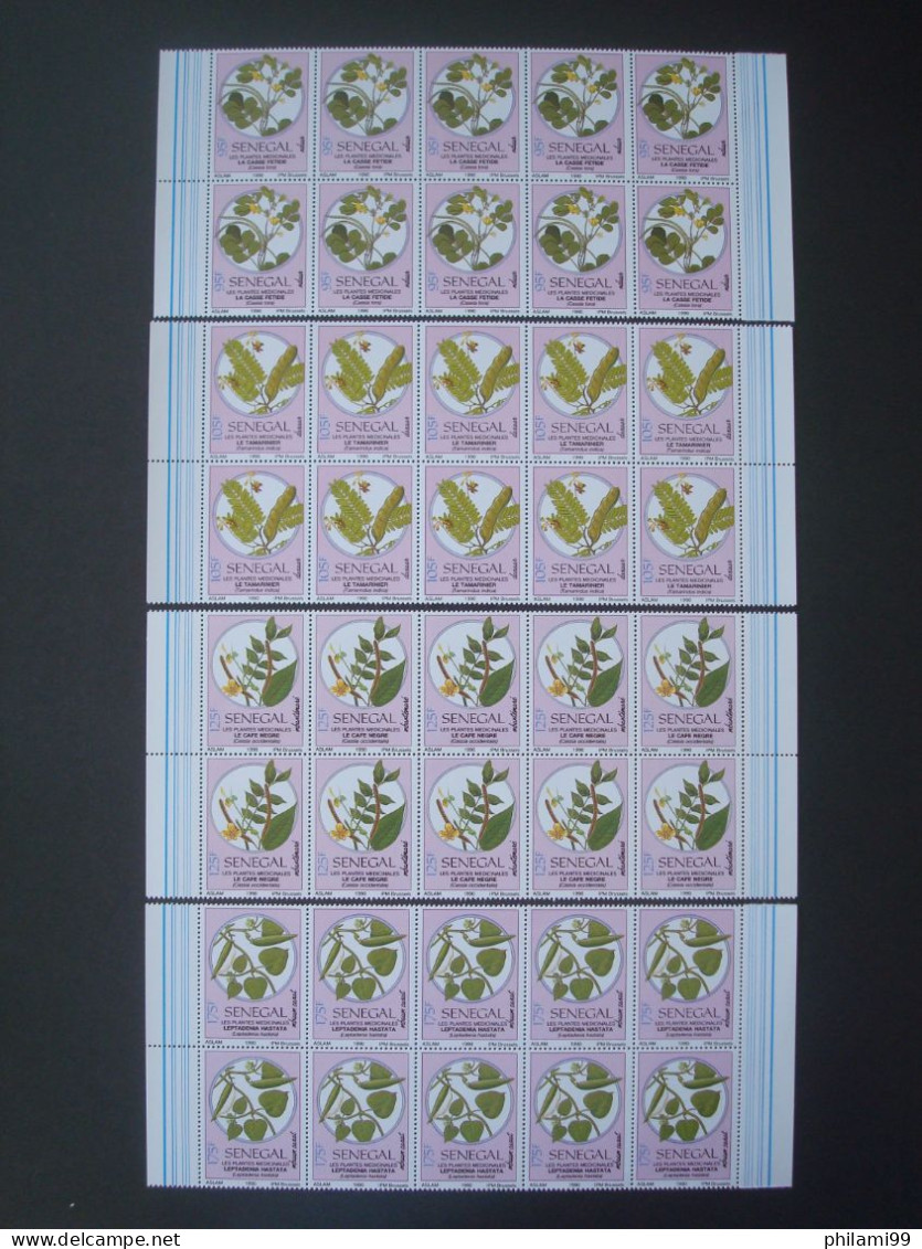 SENEGAL MAURITANIA MNH** (10x) FLOWERS + BIRDS / 2 SCANS - Collections (sans Albums)