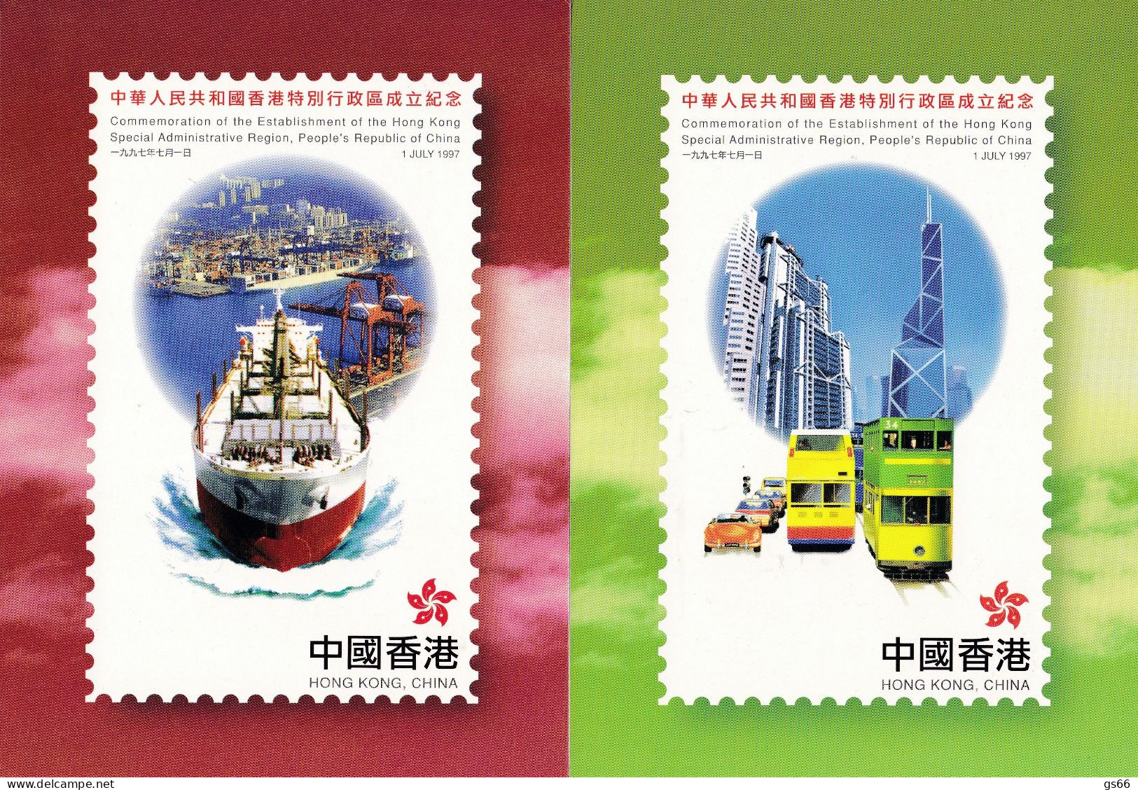 Hongkong, 1997, Pk-Set Zurück Zu China (6) - Postwaardestukken