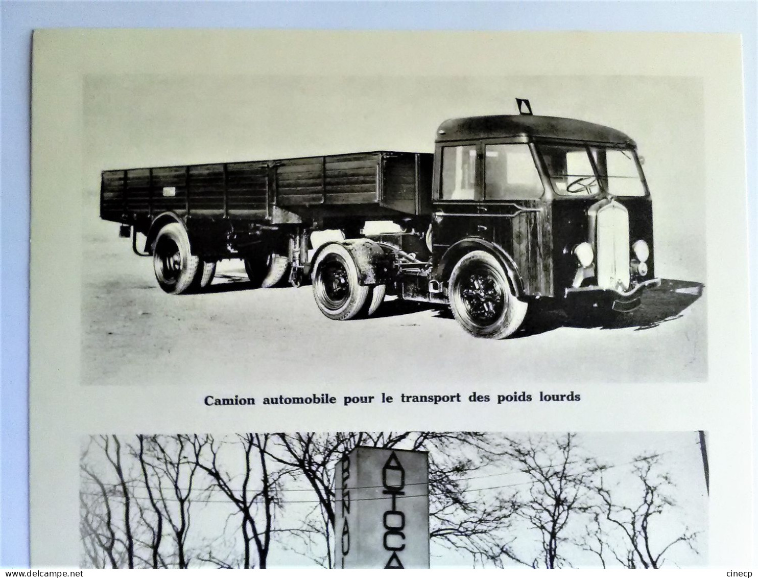 Grande Photographie Camion Automobile Car De Tourisme Pub Renault Collection Pour L'enseignement Vivant" - Camions