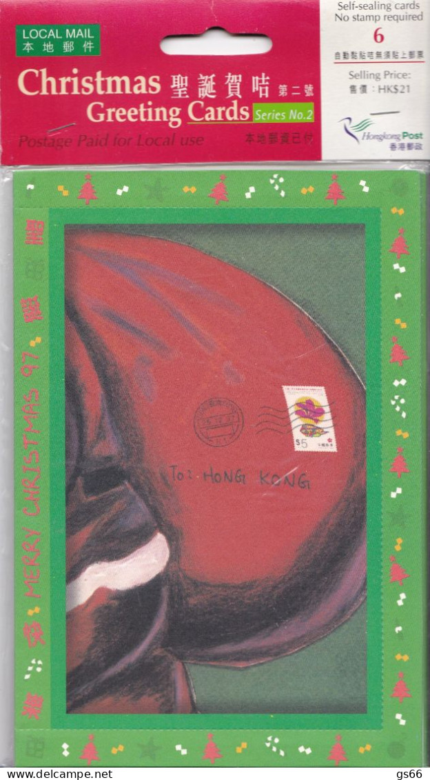 Hongkong, 1997, Pk-Set Weihnachten/Lokal (6) - Ganzsachen