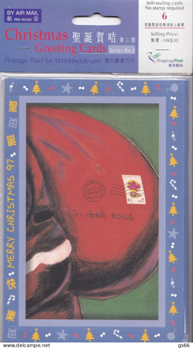 Hongkong, 1997, Pk-Set Weihnachten/Luftpost (6) - Postal Stationery