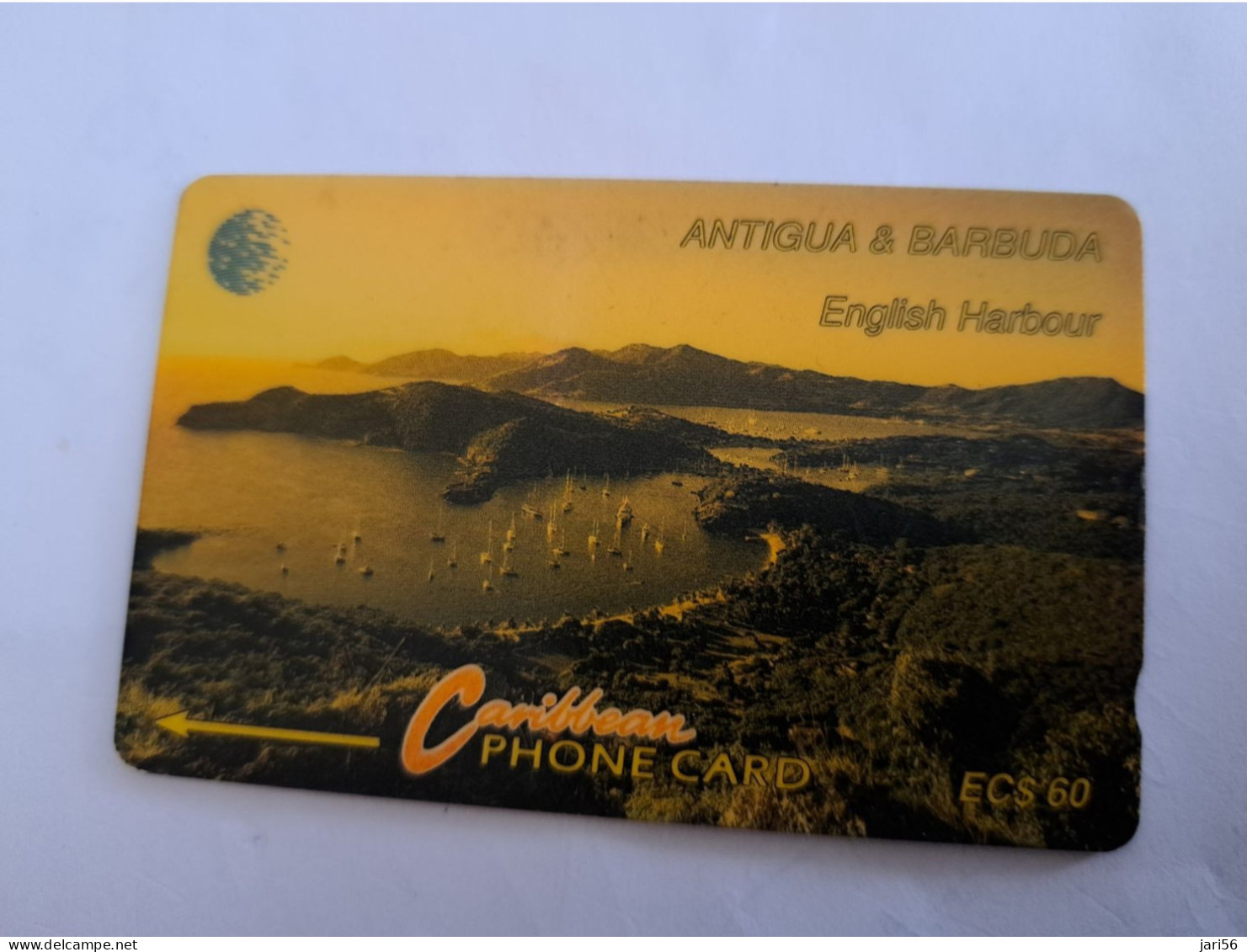 ANTIGUA & BARBUDA $ 60  ENGLISCH HARBOUR        ANT-9A  CONTROL NR: 9CATA    OLD C&W LOGO **14261** - Antigua En Barbuda