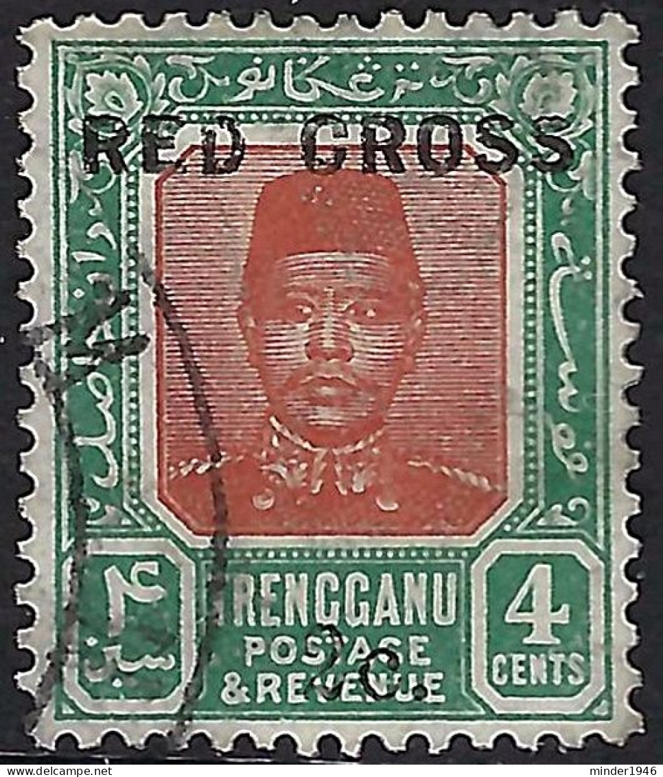 MALAYA TRENGGANU 1918 KGV 4c + 2c Red-Brown & Green SG21 FU - Trengganu