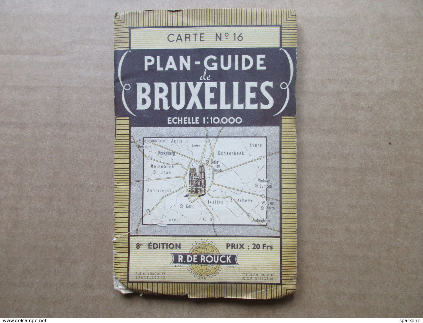 Plan, Guide De Bruxelles / Carte N°16 - Mappe/Atlanti